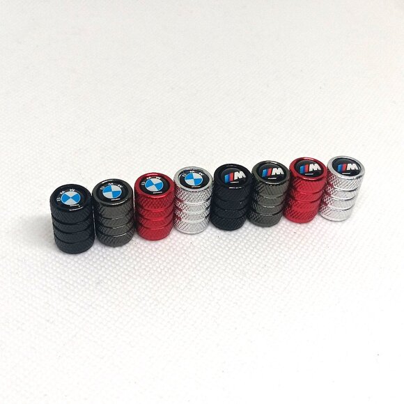 BMW TIRE CAPS UNIVERSAL VALVE STEM CAPS 4 INCLUDED PER PACK - Picture 1 of 9